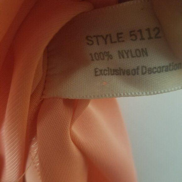 Vtg  1960s Gossard Artemis Coral Maxi Slip Dress Babydoll Fairy Nightgown Sz L - Picture 5 of 9